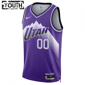 Maillot Basket Enfant Utah Jazz Personnalisé 2023-24 Nike City Edition Violet Swingman